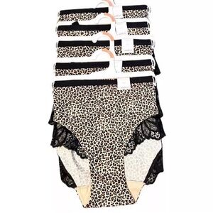 Auden Leopard Print Panties With Lace